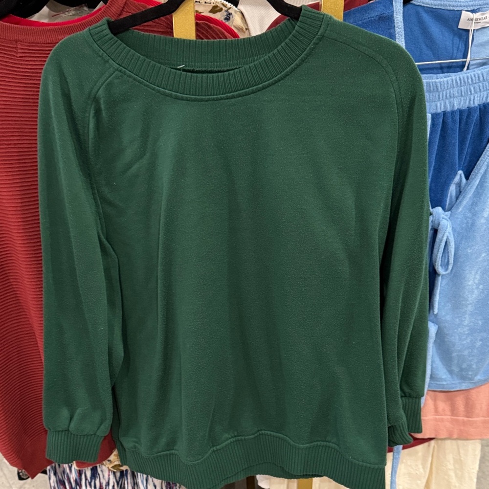 Women’s Forest Green Crewneck Sweater